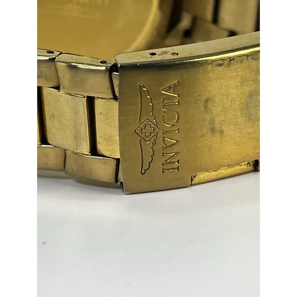 INVICTA Men's Specialty Blue Dial 18k Yellow Gold Plated Watch- Model 5762 w Box